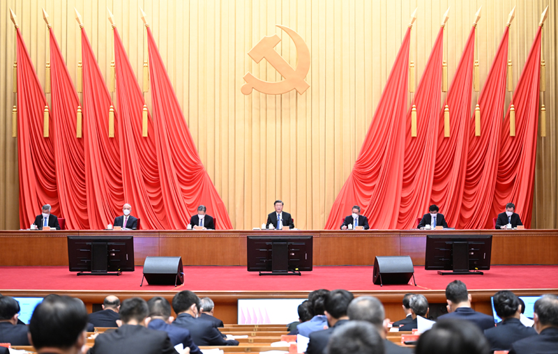 1月9日，中共中央總書記、國家主席、中央軍委主席習(xí)近平在中國共產(chǎn)黨第二十屆中央紀(jì)律檢查委員會第二次全體會議上發(fā)表重要講話。李強、趙樂際、王滬寧、蔡奇、丁薛祥、李希出席會議。