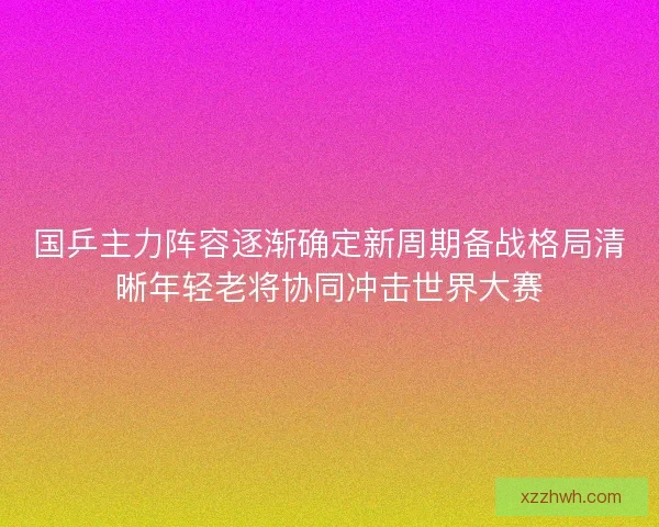 国乒主力阵容逐渐确定新周期备战格局清晰年轻老将协同冲击世界大赛